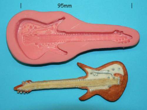 Electric Guitar Edible Icing Image - Click Image to Close
